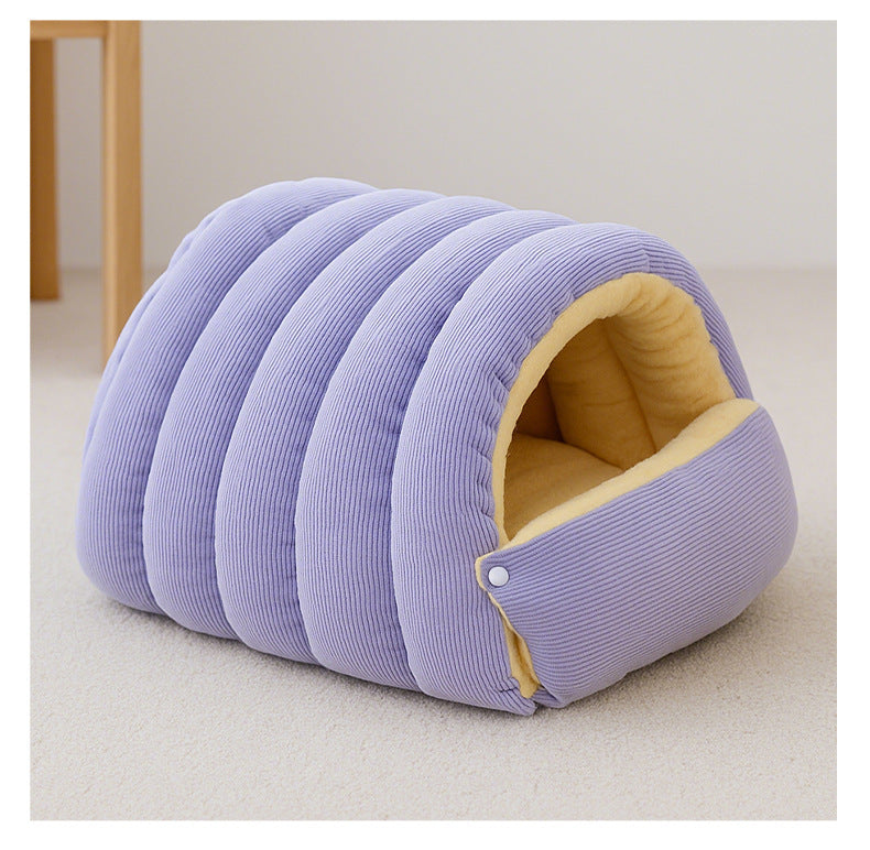 New Winter Cat Nest Enclosed Removable and Washable Pet Bed