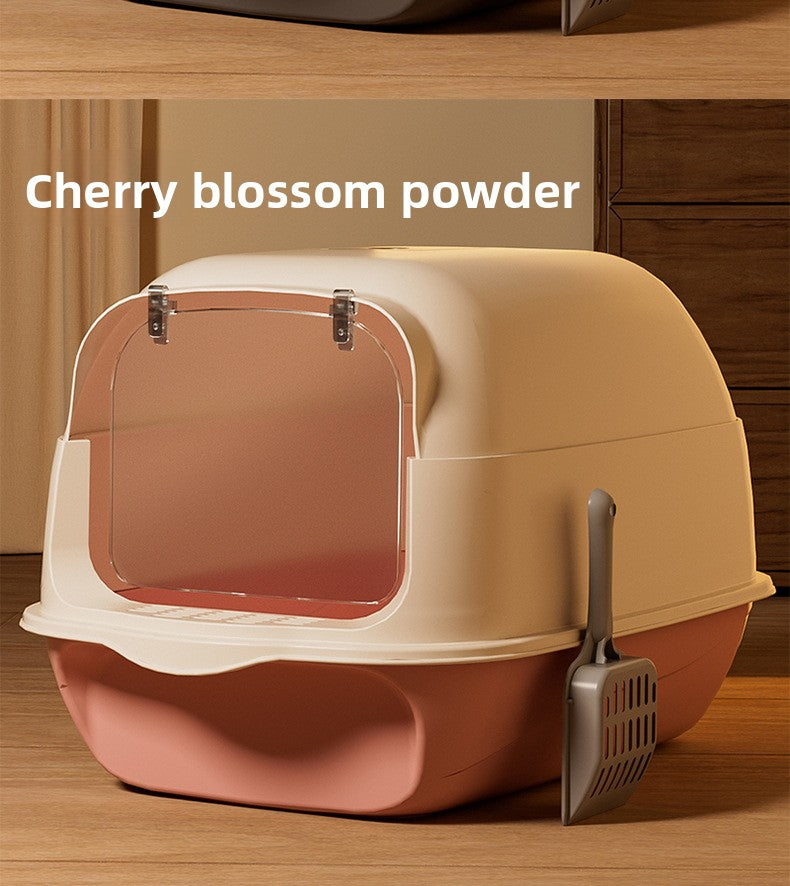 Oversized Fully Enclosed Litter Box Splash Deodorant Pet Toilet