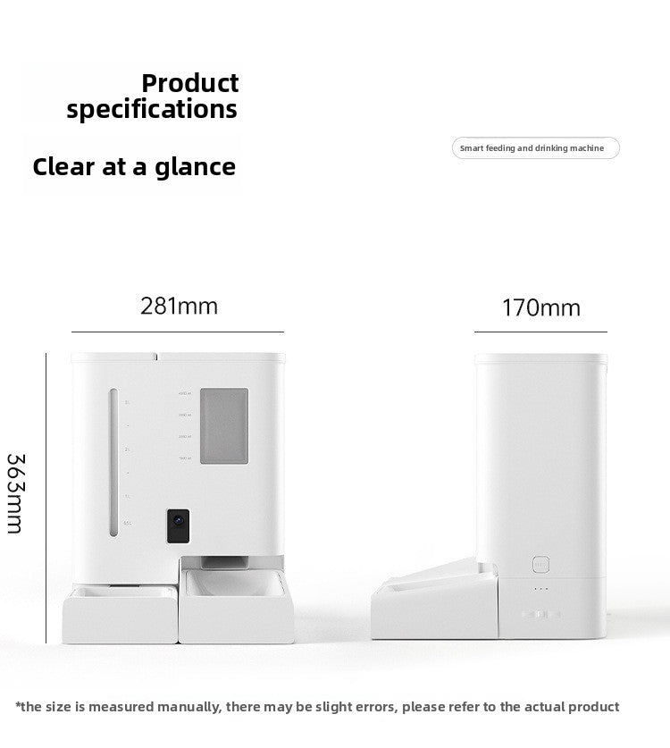 Pet Smart Feeder Food and Water Integrated Machine