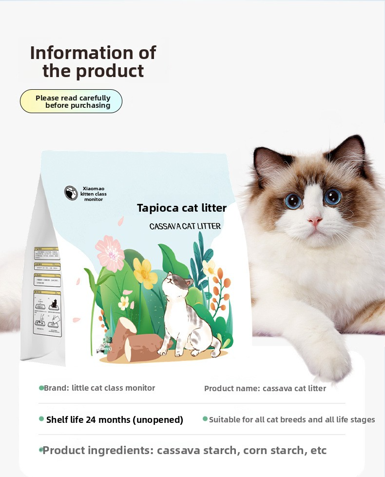 Cat Natural Tapioca Mixed Pet Litter Original Deodorizing