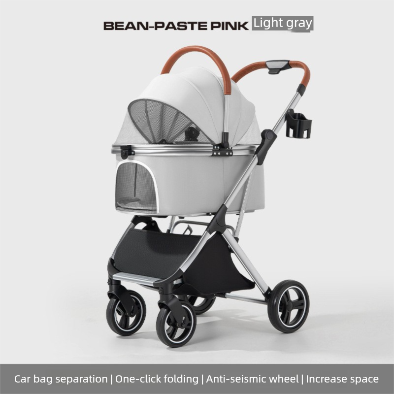Pet stroller lightweight foldable for outdoor use
