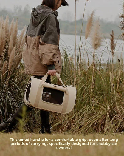 Shangshan Guan SMILE TIME Cat Bag Handheld Crossbody Pet Car Bag