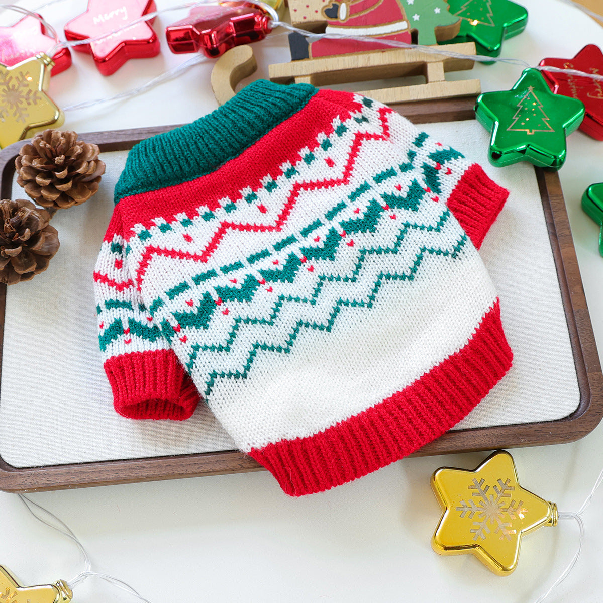 PETCIRCLE Pet Autumn Winter Christmas Knitted Dress Dog Cat Sweater