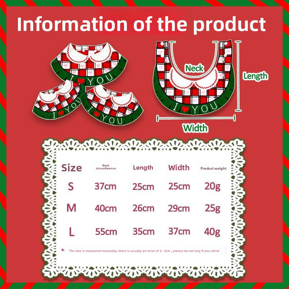 Pet Bibs Dog Christmas Bibs Bibs Snap Button Universal Cat Bibs