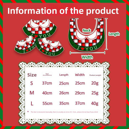 Pet Bibs Dog Christmas Bibs Bibs Snap Button Universal Cat Bibs