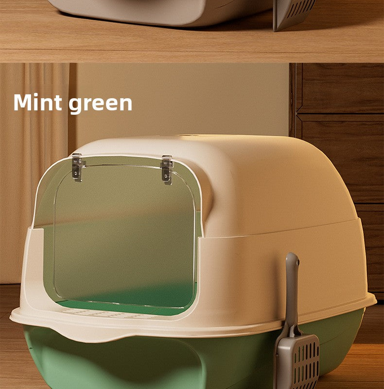 Oversized Fully Enclosed Litter Box Splash Deodorant Pet Toilet