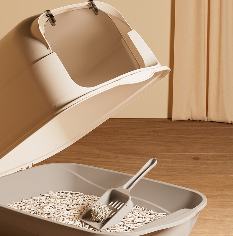 Oversized Fully Enclosed Litter Box Splash Deodorant Pet Toilet