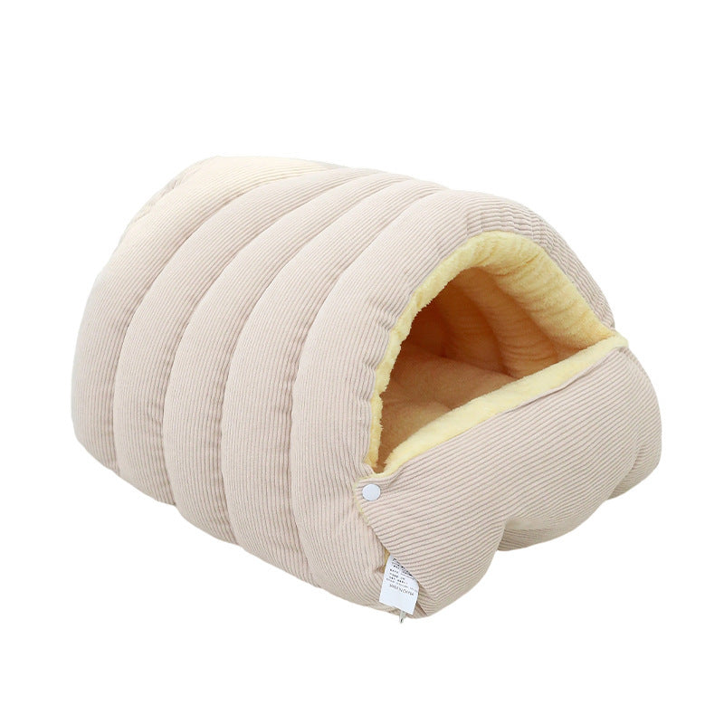 New Winter Cat Nest Enclosed Removable and Washable Pet Bed