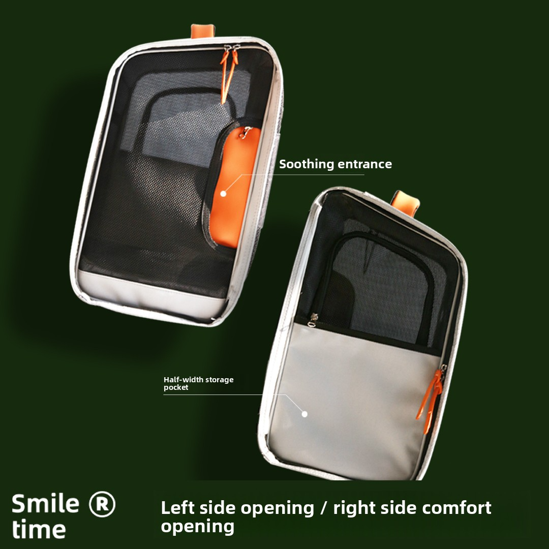 White Dove PU Cat Backpack Stylish Dual-Shoulder Cat Travel Carrier