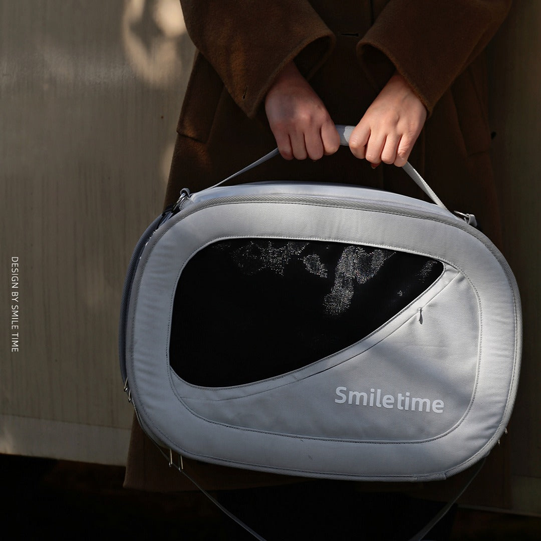 Gray Track Cat Backpack Wholesale Minimalist Soft-Sided Cat Travel Carrier