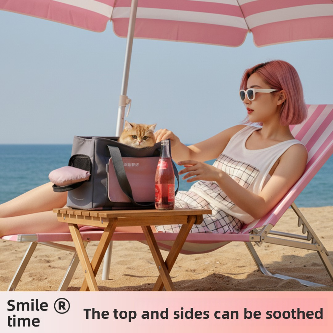 Tongue-Sticking Emoji Cat Backpack Wholesale Lightweight Soft Cat Travel Carrier