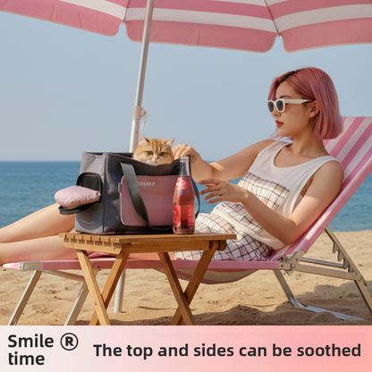 Tongue-Sticking Emoji Cat Backpack Wholesale Lightweight Soft Cat Travel Carrier