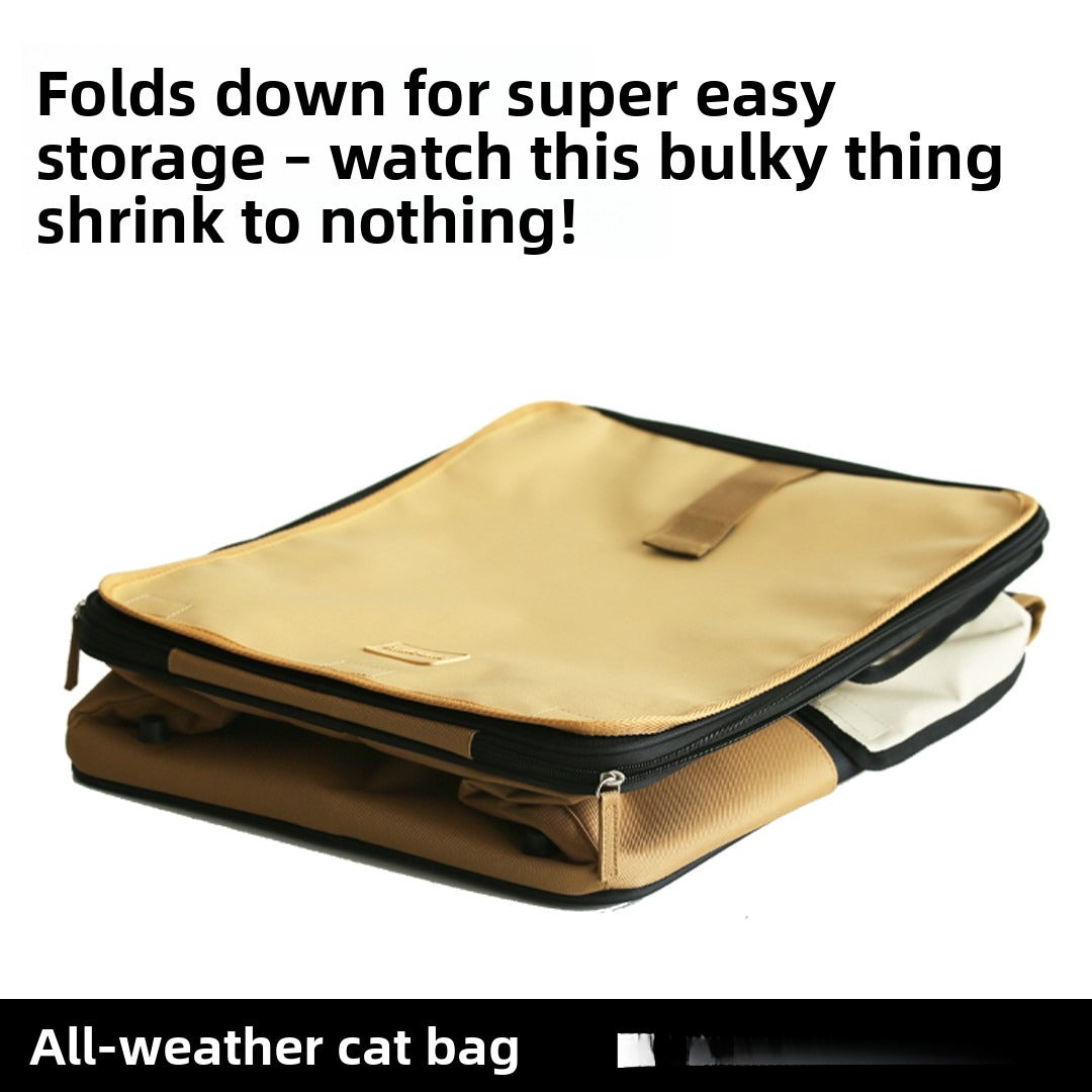 Roll-Up Curtain Cat Backpack Wholesale Soft-Sided Cat Travel Carrier