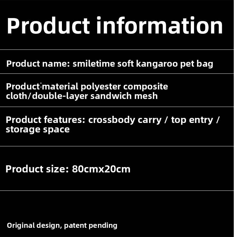 Kangaroo Pouch Cat Backpack WholesaleLightweight Front Carry Cat Bag