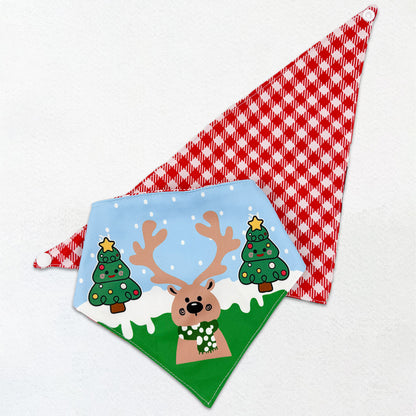 Christmas Pet Bibs Cat Christmas Hat Dog Accessories Pet Photo Costume