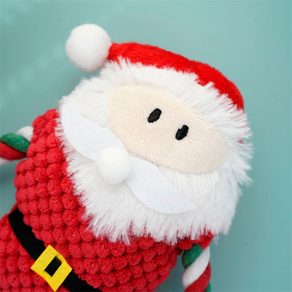 Pet Christmas Plush Sound-Resistant Chew-Proof Teething Boredom-Relief