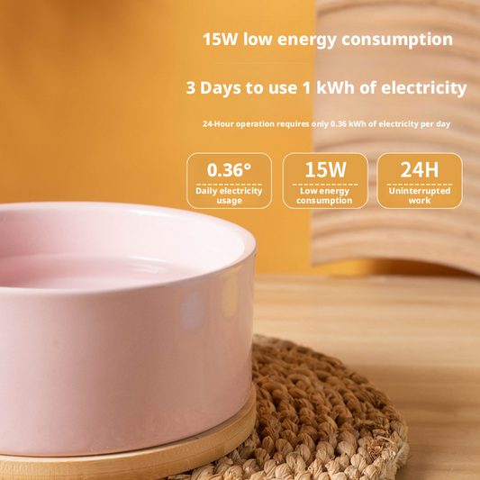 Ceramic Constant Temperature Cat Bowl for Cats