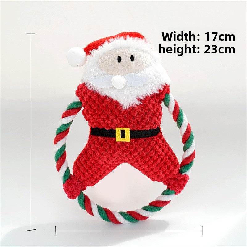 Pet Christmas Plush Sound-Resistant Chew-Proof Teething Boredom-Relief