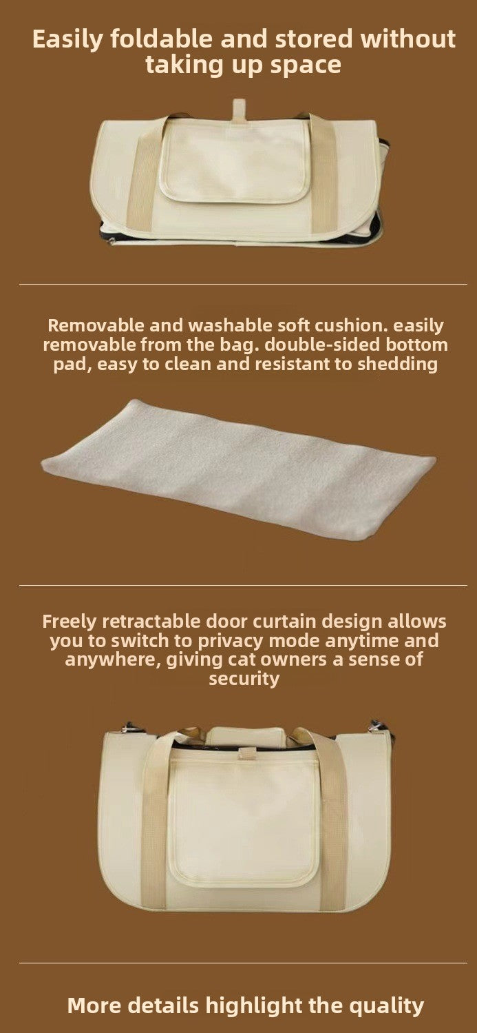 Shangshan Guan SMILE TIME Cat Bag Handheld Crossbody Pet Car Bag