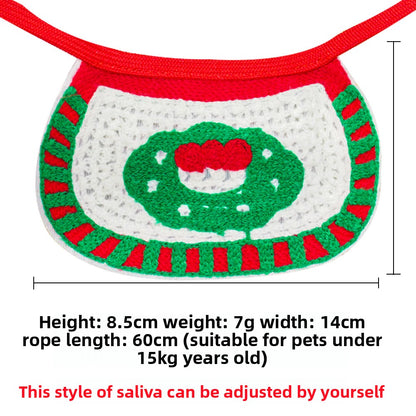Pet Hat Drool Bib Autumn Winter Clothes Costume Cat Christmas Supplies