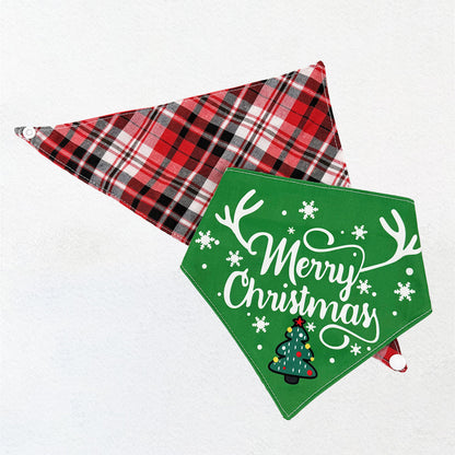 Christmas Pet Bibs Cat Christmas Hat Dog Accessories Pet Photo Costume