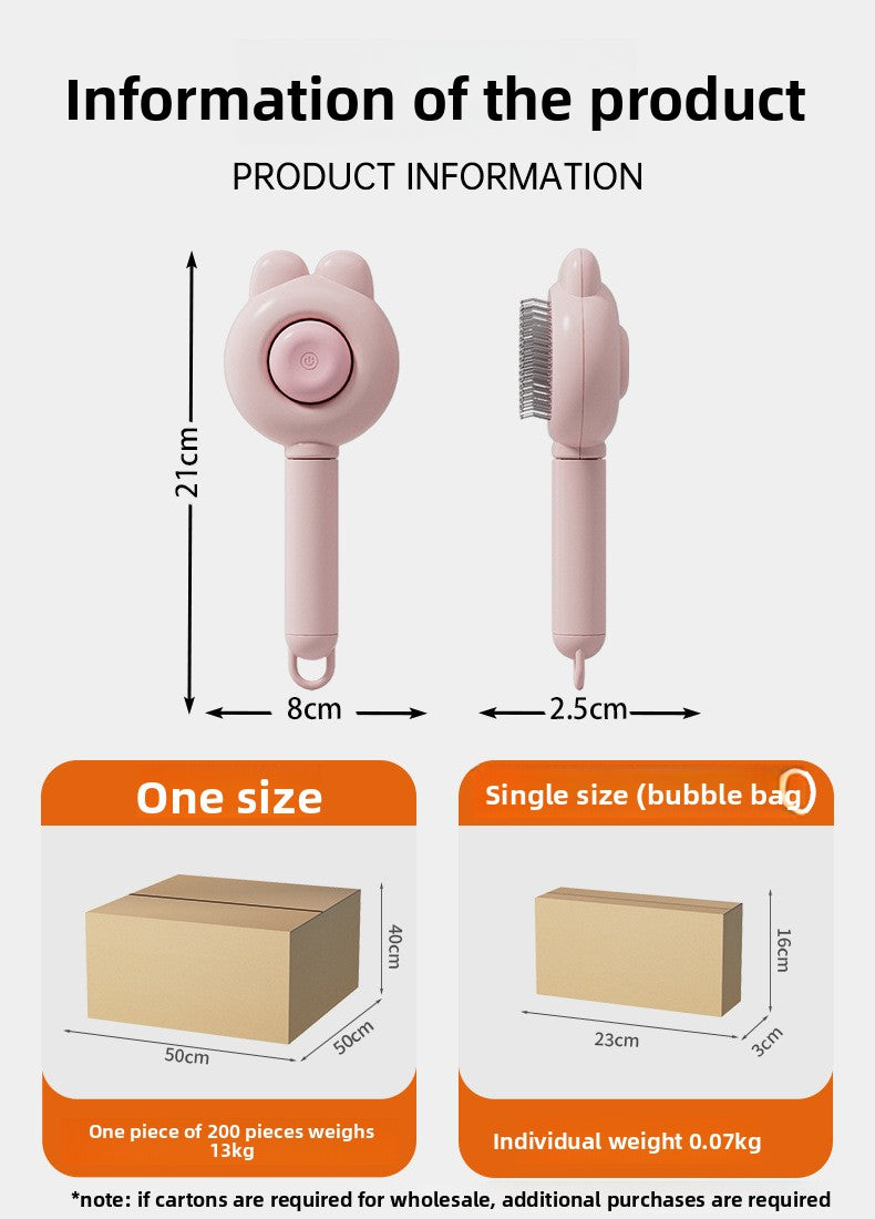 Rabbit Ear Comb Brush Cleaning and Massaging Comb Pet Grooming Tool
