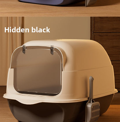 Oversized Fully Enclosed Litter Box Splash Deodorant Pet Toilet