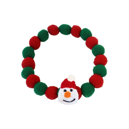 Cat Cute Plush Ball Small Dog Collar Pet Christmas Accessories