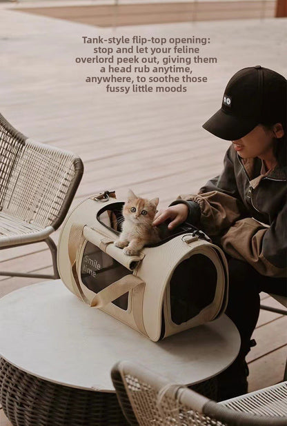 Shangshan Guan SMILE TIME Cat Bag Handheld Crossbody Pet Car Bag
