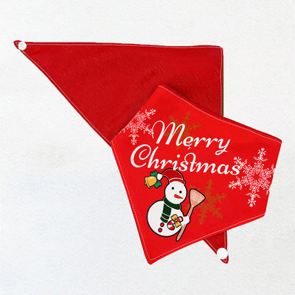 Christmas Pet Bibs Cat Christmas Hat Dog Accessories Pet Photo Costume