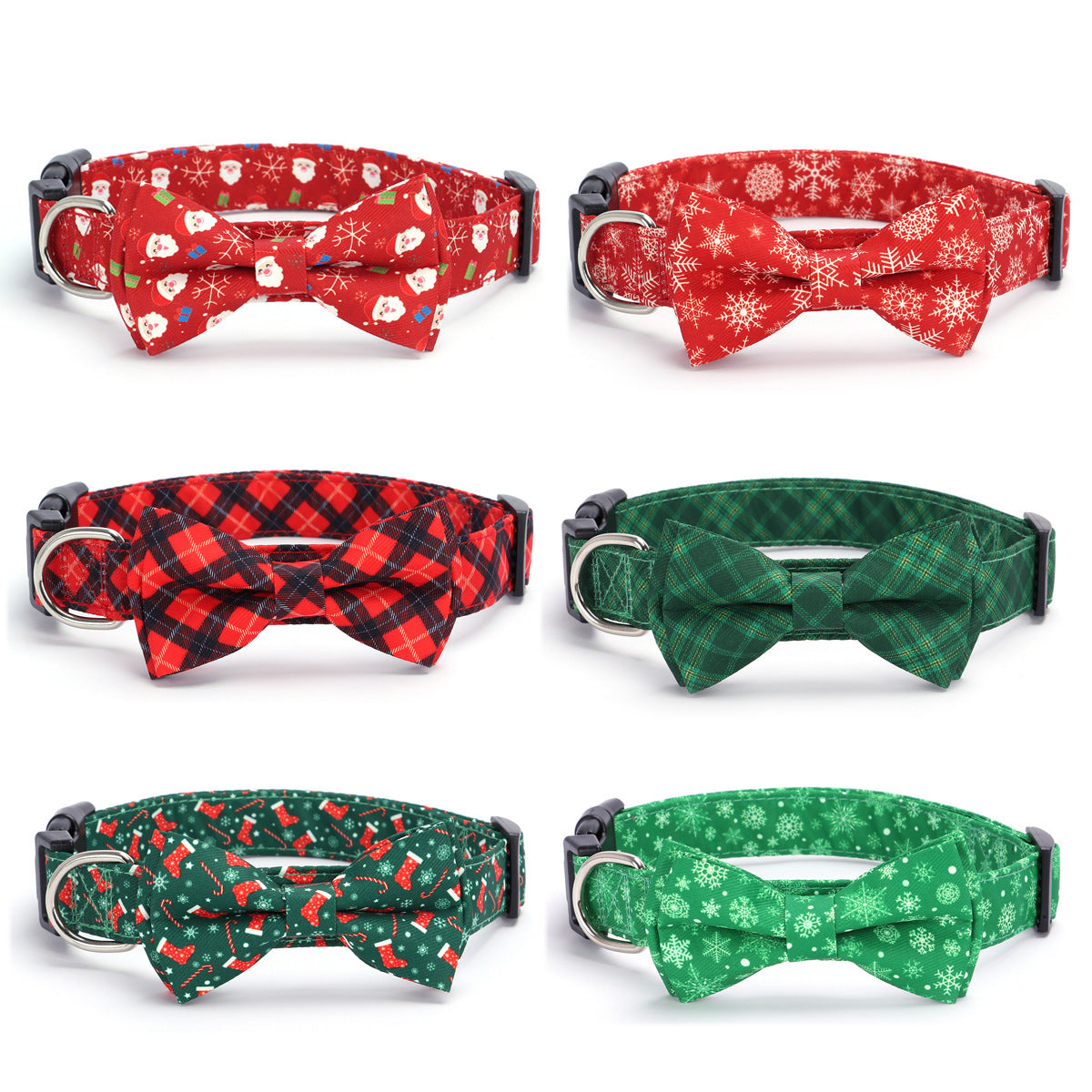 Christmas Small and Medium Dog Collar Leash Digital Print Pet Chain