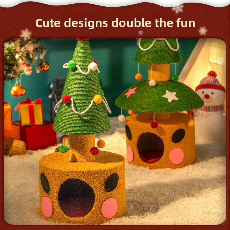 Christmas Tree Wear-Resistant Non-Shedding Pet Climbing Frame Nest