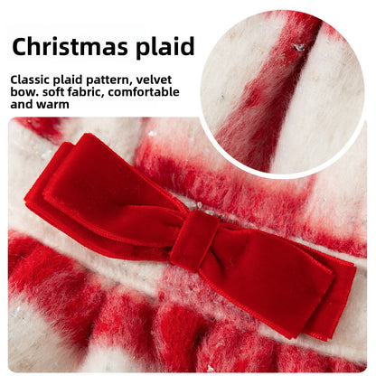 Christmas Sweetheart Cotton Dress Autumn Winter Sweet Pet Clothes