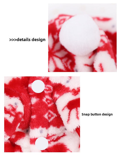 Clearance Four-Legged Clothes Fleece Flannel Christmas Pet Clothes