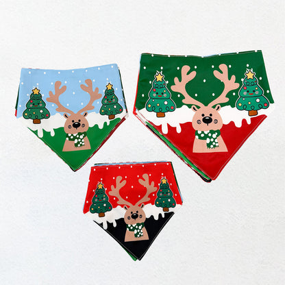 Pet Christmas Cute Scarf Bib Small Medium Large Dogs Holiday