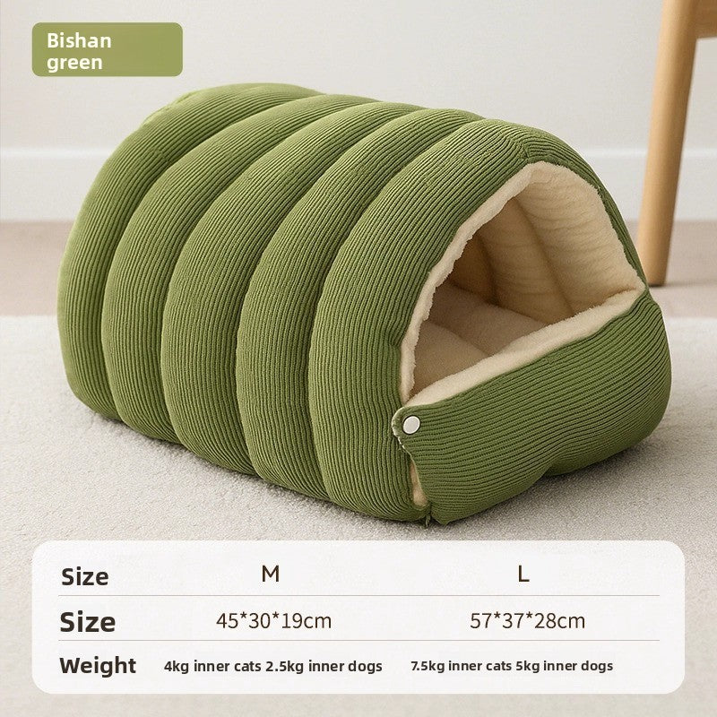 New Winter Cat Nest Enclosed Removable and Washable Pet Bed