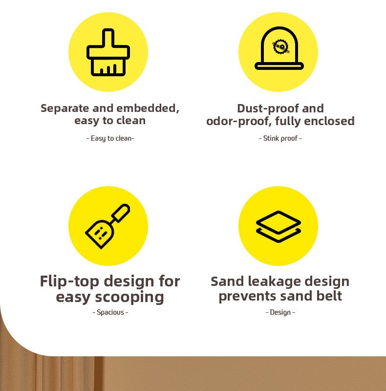 Oversized Fully Enclosed Litter Box Splash Deodorant Pet Toilet