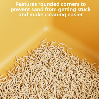 Cat Litter Box Extra Large Splash-Proof Semi-Enclosed Open Pet Toilet