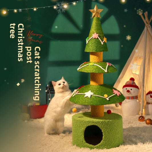Christmas Tree Wear-Resistant Non-Shedding Pet Climbing Frame Nest