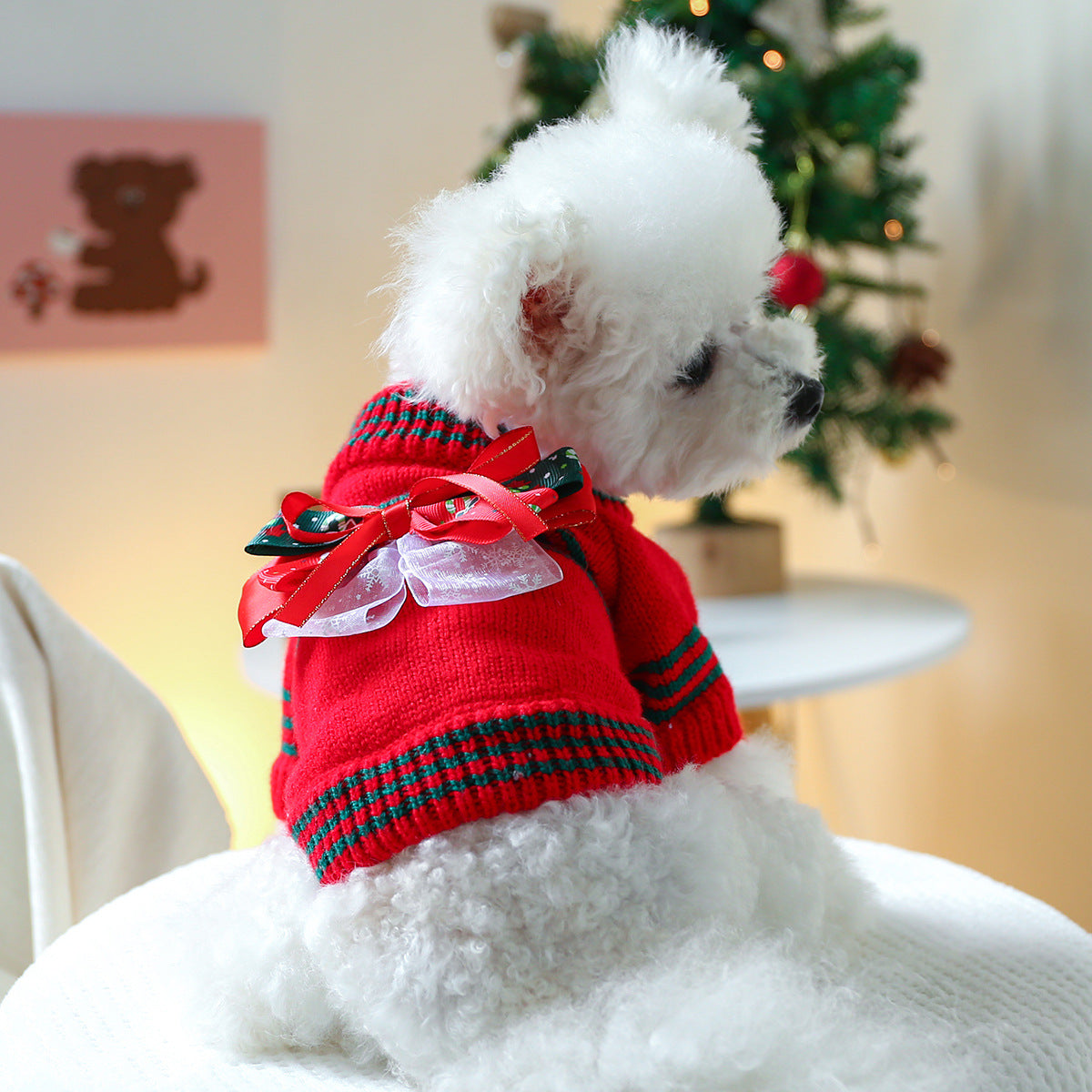 PETCIRCLE Pet Autumn Winter Christmas Knitted Dress Dog Cat Sweater
