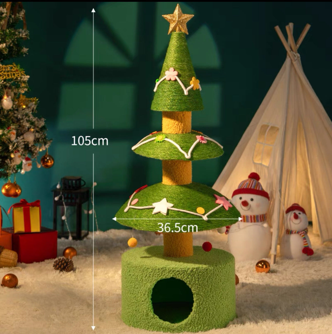 Christmas Tree Wear-Resistant Non-Shedding Pet Climbing Frame Nest