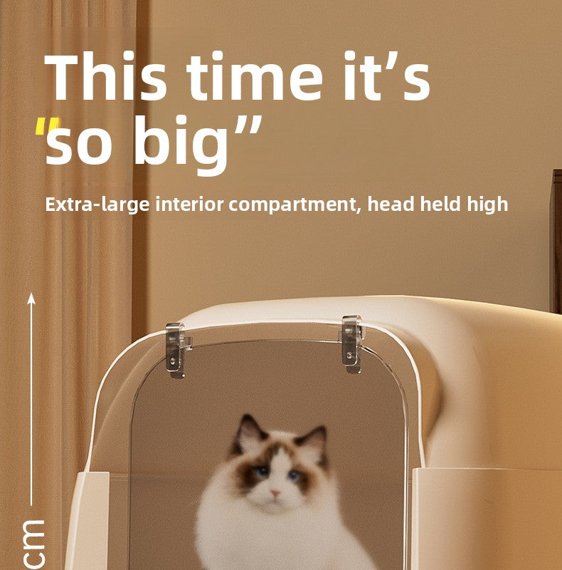 Oversized Fully Enclosed Litter Box Splash Deodorant Pet Toilet