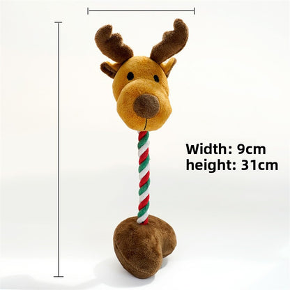 Pet Christmas Plush Sound-Resistant Chew-Proof Teething Boredom-Relief