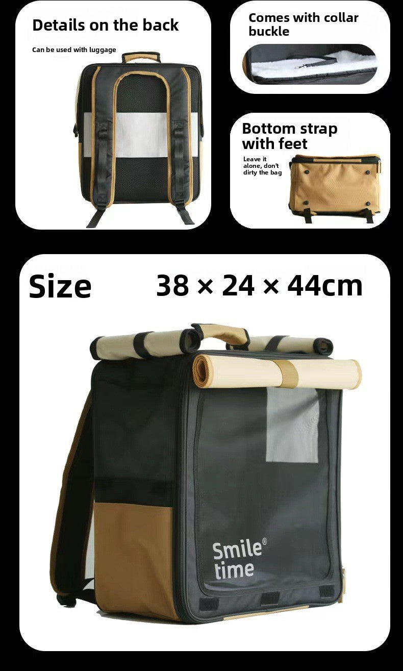 SmileTime Cat Backpack Portable Outdoor Large Capacity Dog Outdoor Bag