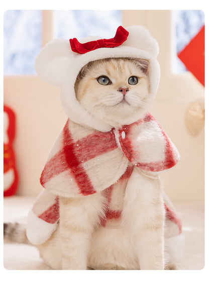 Christmas Sweetheart Cotton Dress Autumn Winter Sweet Pet Clothes