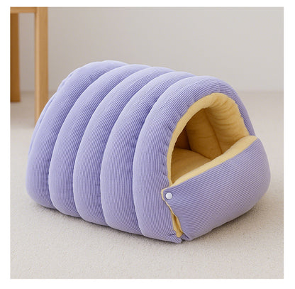 New Winter Cat Nest Enclosed Removable and Washable Pet Bed