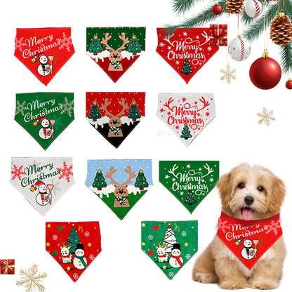 Christmas Pet Bibs Cat Christmas Hat Dog Accessories Pet Photo Costume