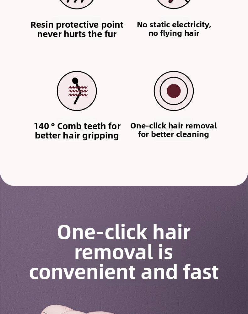 Rabbit Ear Comb Brush Cleaning and Massaging Comb Pet Grooming Tool