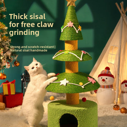 Christmas Tree Wear-Resistant Non-Shedding Pet Climbing Frame Nest