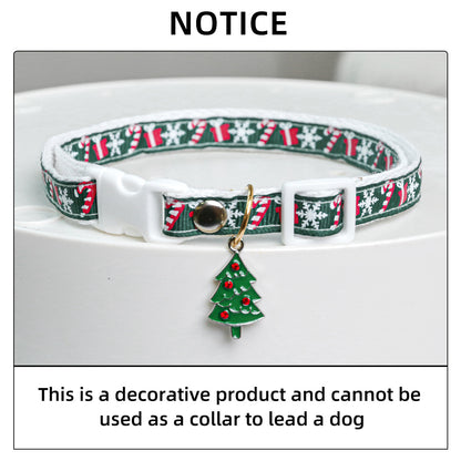 Christmas Pet Collar Cat Cute Christmas Tree Pendant Collar Neck Ring